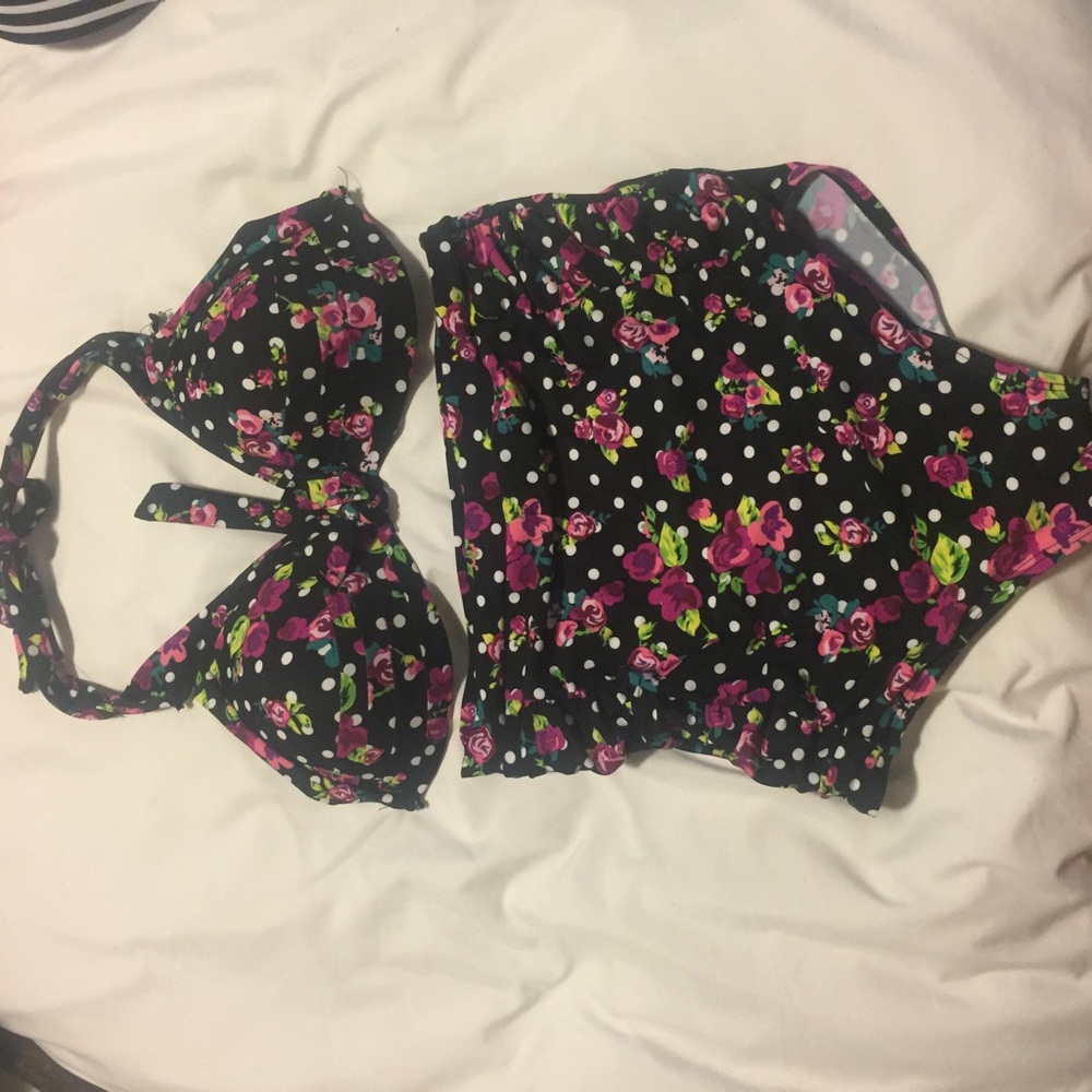 Retro High waisted bikini bathing suit