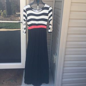 Striped and Lace maxi