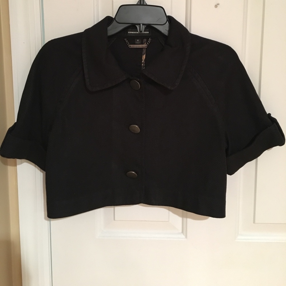 Cropped Blazer Express Black - size 10