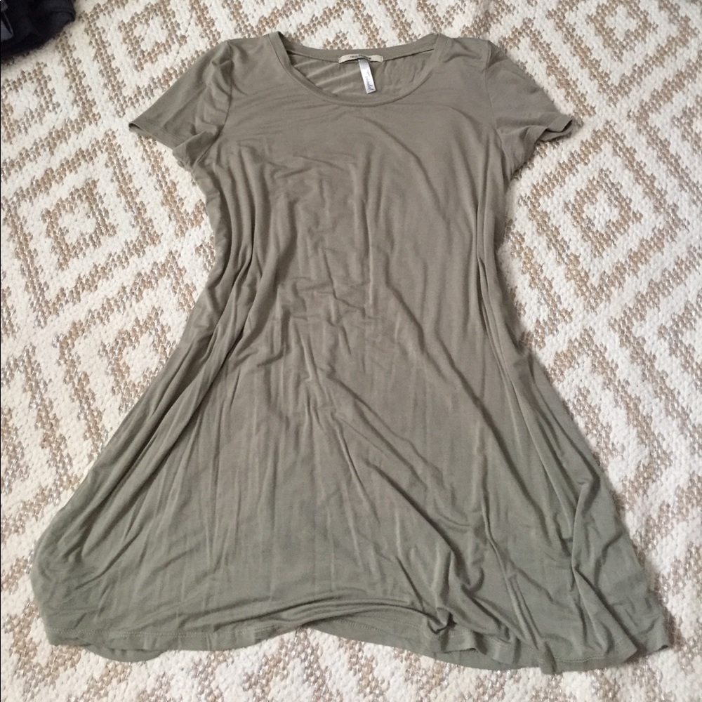 Green t-shirt dress