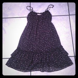 Cute AE Ruffle Grey Babydoll Layered Mini Dress