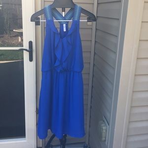 Blue racerback dress