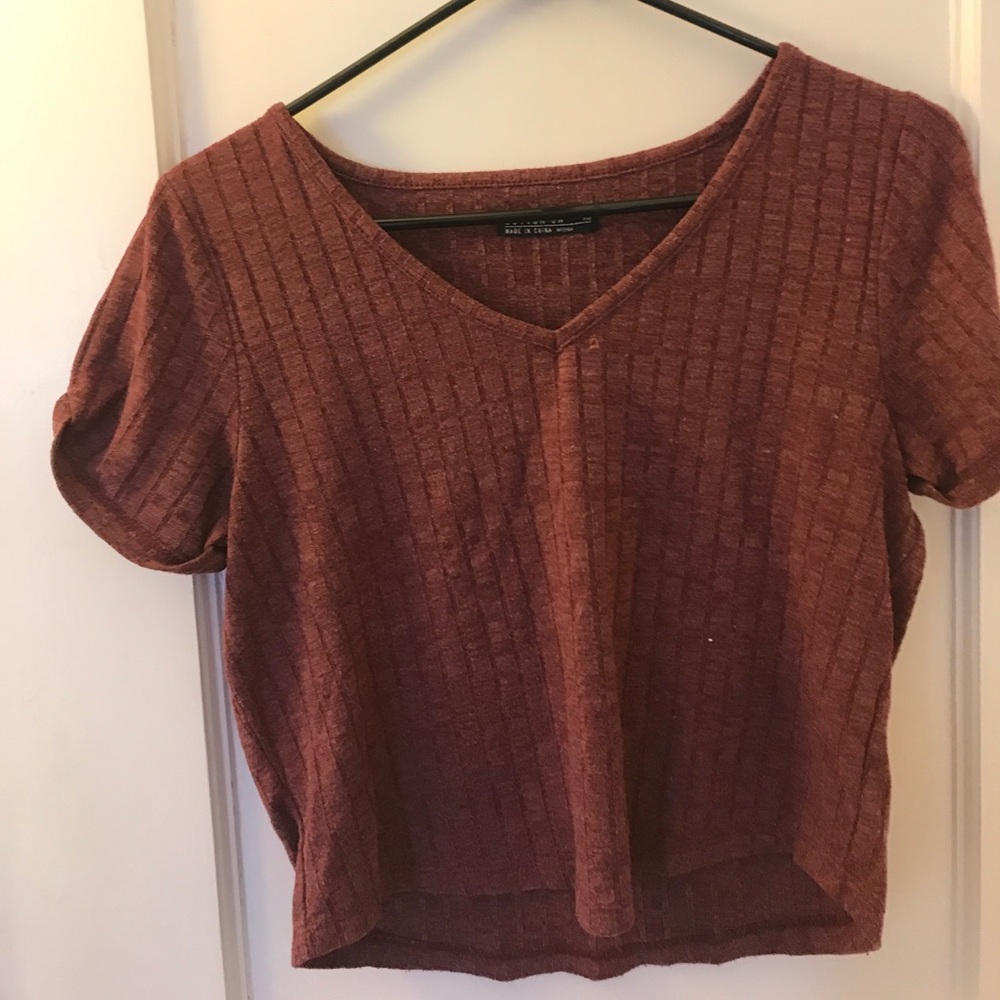 Dark red cotton on Crop Top