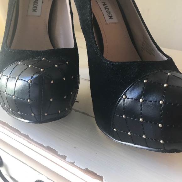 Steve Madden KLOVE black suede platform 👠 - Picture 4 of 4