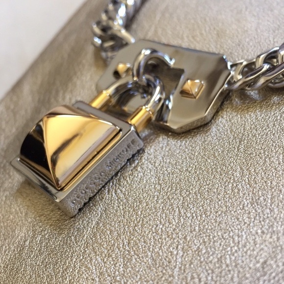 Rebecca Minkoff Pyramid Lock Charm Chain Necklace - Picture 4 of 8