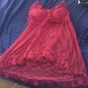 Red  velvet Lingerie gown