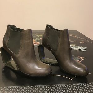 United Nude olive grey ankle boots.