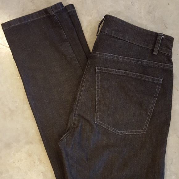 NWOT Eileen Fisher black stretch skinny jeans - Picture 3 of 8