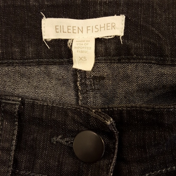NWOT Eileen Fisher black stretch skinny jeans - Picture 4 of 8