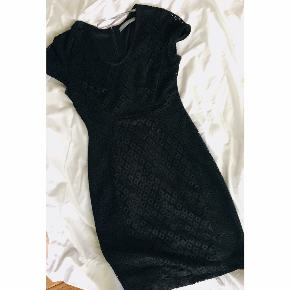 Marc New York Black Eyelet Dress