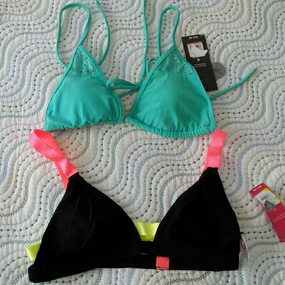 2 Bikini Bathing Suit Tops New, Small