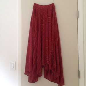 Free People Dotted Maxi Skirt