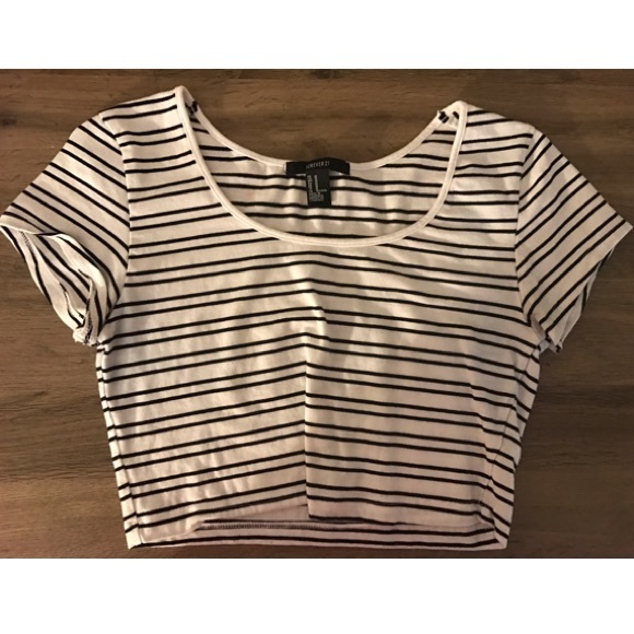 Forever 21 striped crop top - Picture 2 of 3