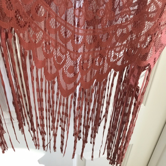 NEW S Lace fringed kimono - Picture 5 of 6