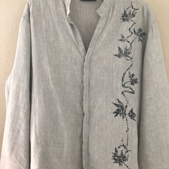 Mutant linen shirt grey size L - Picture 2 of 4