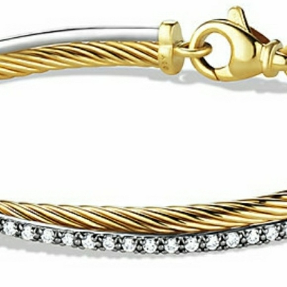 18K Yellow Gold Pavé Diamonds, 0.44 Total Carat - Picture 3 of 4