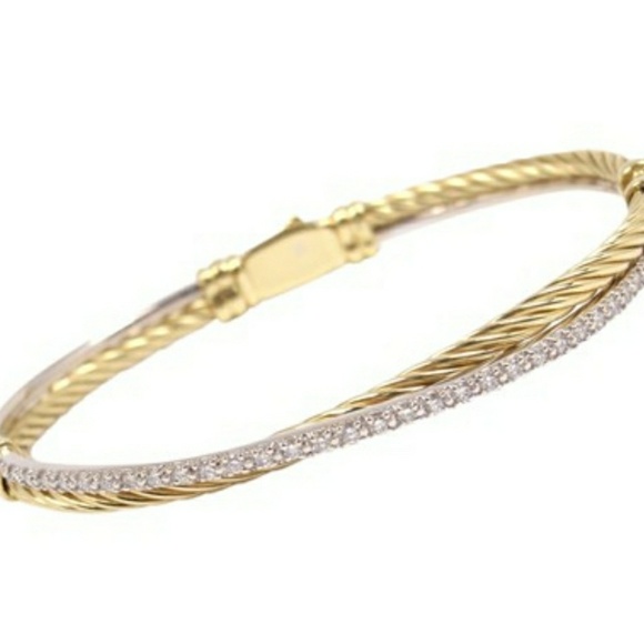 18K Yellow Gold Pavé Diamonds, 0.44 Total Carat - Picture 4 of 4