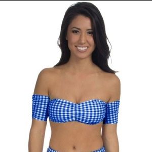 Lauren James Blue Gingham bikini: top-S /bottom-xs
