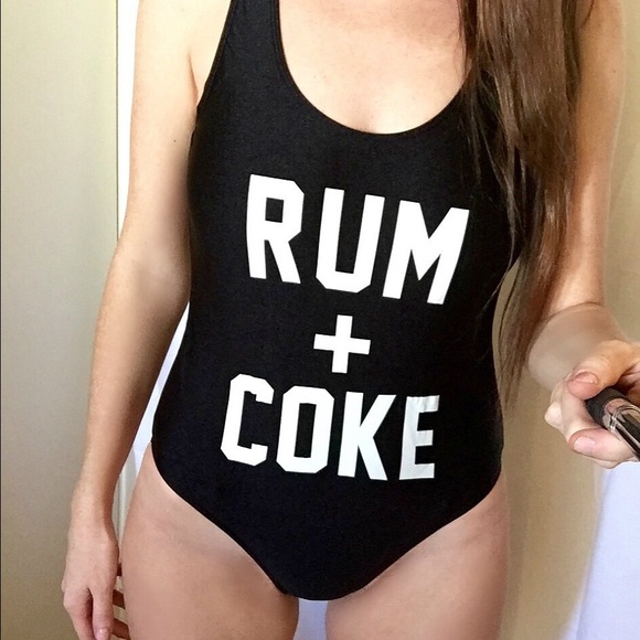 Black Rum & Coke Rave One Piece Swimsuit/Bodysuit/ - Picture 8 of 8
