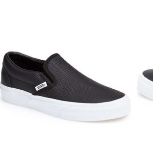 Perforated Leather Slip-On Vans