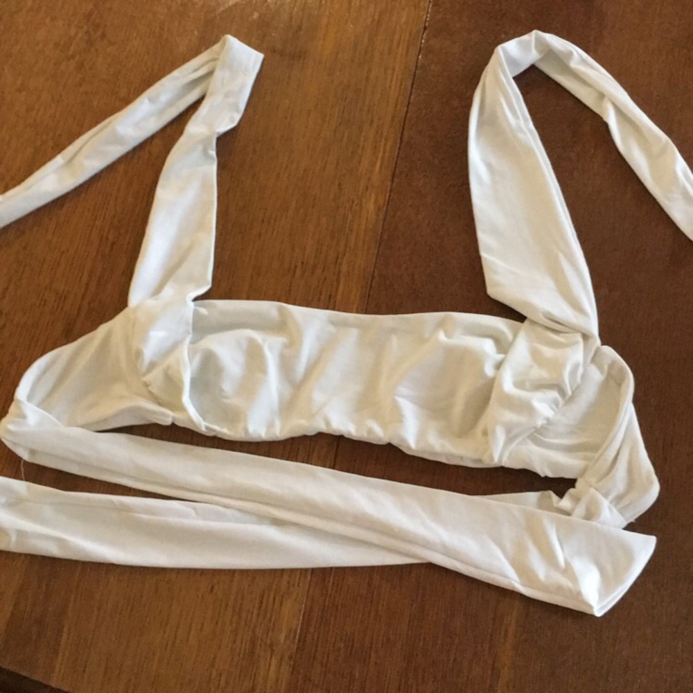 Frankie's white bikini top