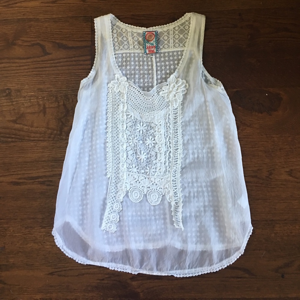 Johnny Was crocheted tank