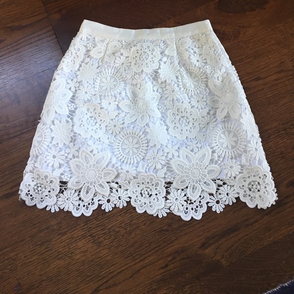 TOPSHOP white lace skirt - Picture 3 of 4