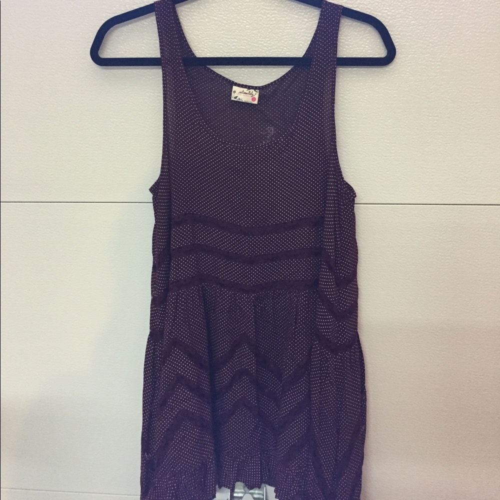 Free people trapeze dress/tunic in purple/burgundy