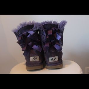 Purple bailey bow uggs