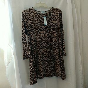 Anlmal Print Swing Top/Dress