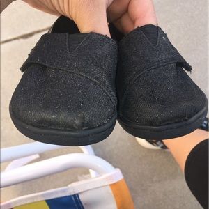 Black Glitter Toms
