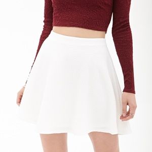 White textured Forever 21 skirt