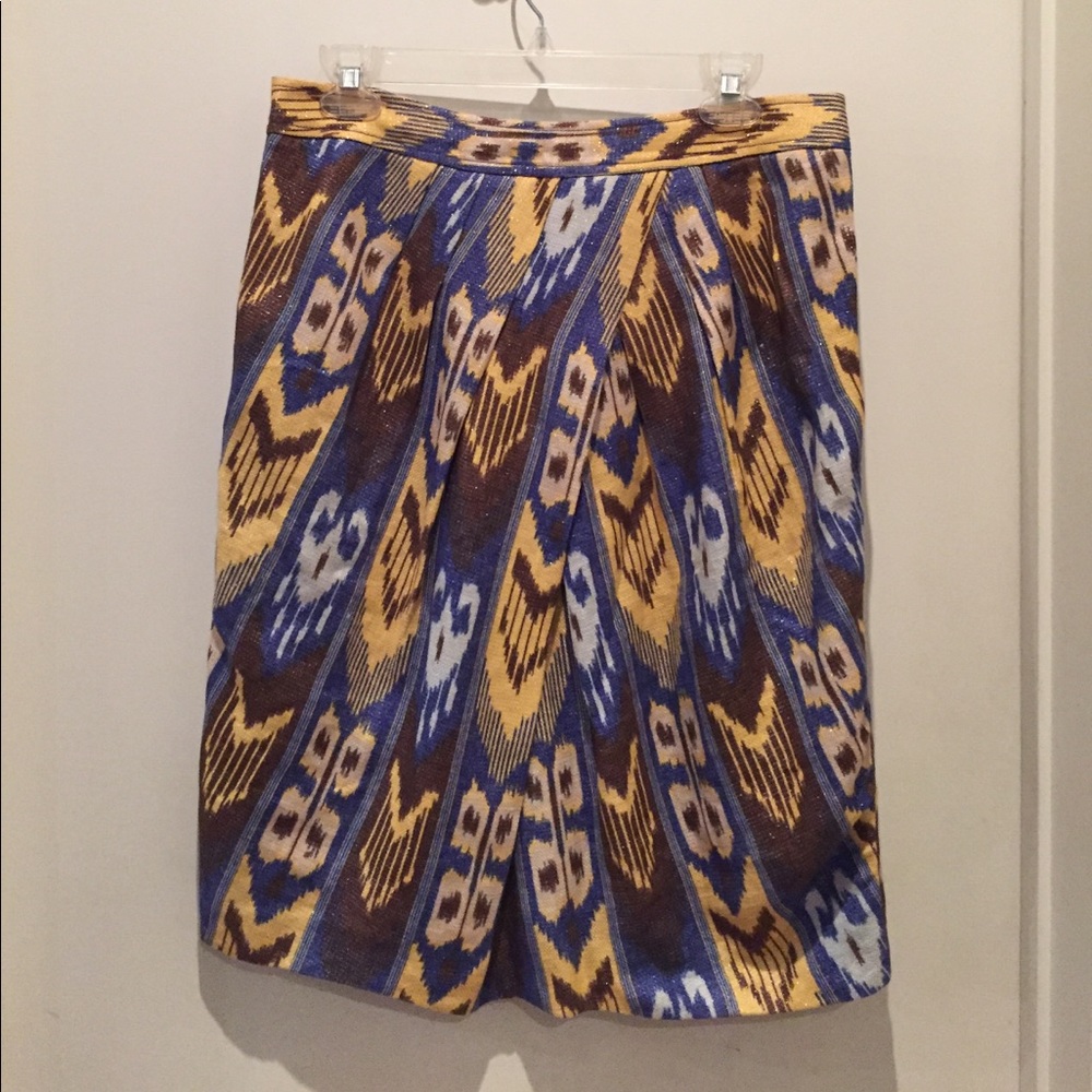 Tory Burch Linen Print Skirt