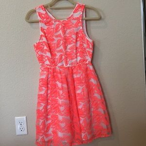 Neon fit and flare dress