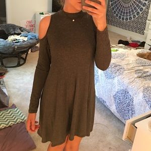 shoulderless skater dress
