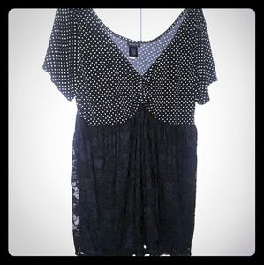 Torrid size3 polka dot Babydoll Top