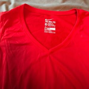 Red Nike V-neck