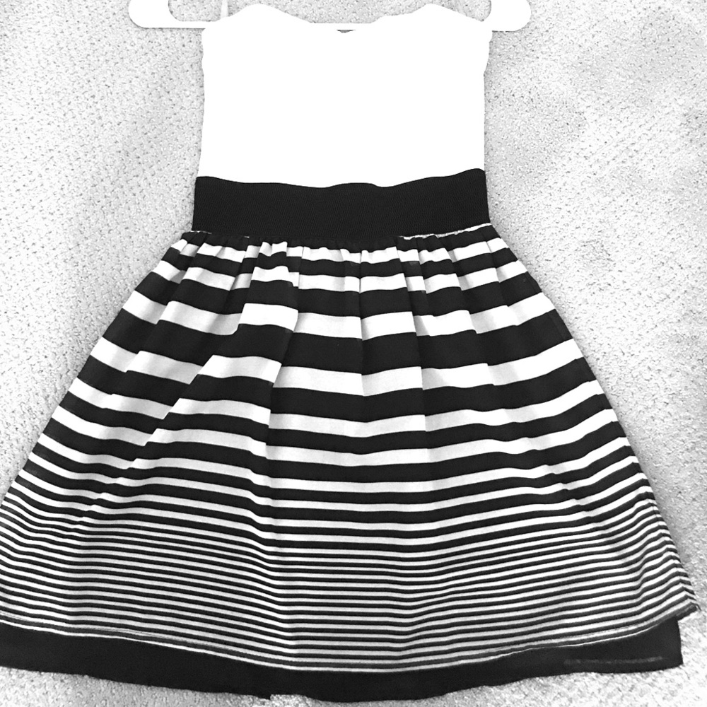 Charlotte Russe Black and White Striped Dress