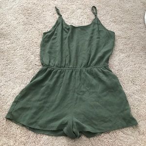 Hunter green romper