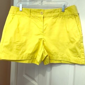 Ann Taylor LOFT Yellow Riviera Shorts Size 10
