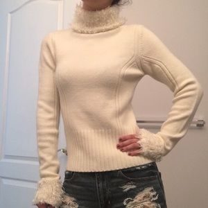 vintage soft off white turtleneck