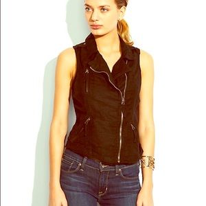 Lucky Brand Black Motor Vest Size S Like New