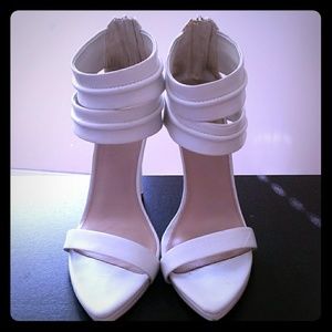 Zara white high heel sandal