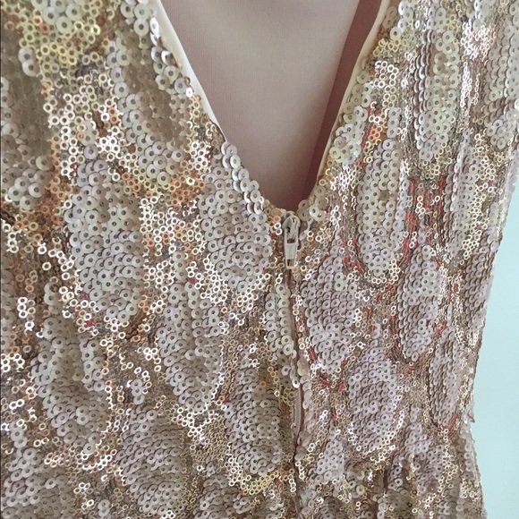 B DARLIN Rose Gold Sequin Dress - Picture 3 of 3