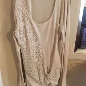 Romantic wrap knit top.
