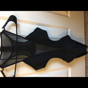 Forever 21 black mesh one piece bathing suit