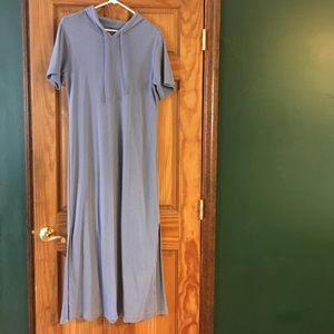 Women's Light Blue Hoody Sweatshirt Dress