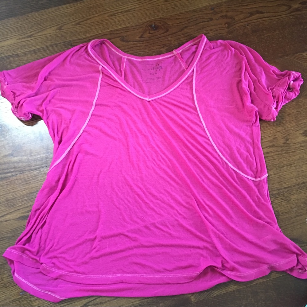 Magenta Free People tee