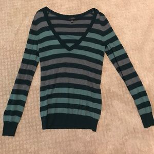 The Limited Green and Gray Sweater, worn once!