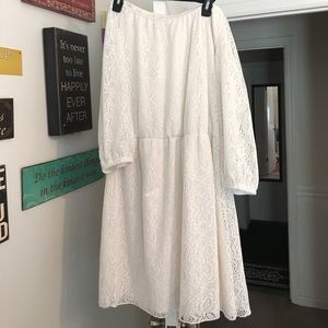 Off the Shoulder White Dress